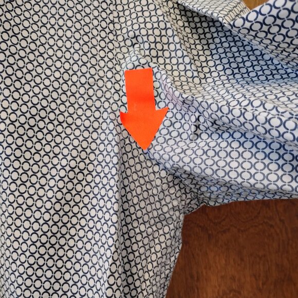 Beau Brummel Blue Geo Circle Print Slim Fit Button Up Shirt - Picture 3 of 4